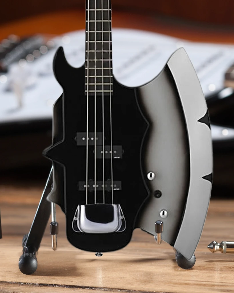 KISS - GENE SIMMONS - SIGNATURE AXE BASS MINI GUITAR