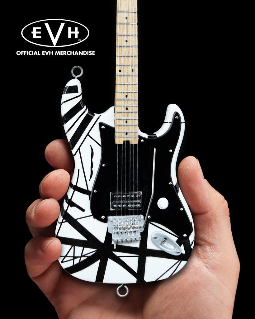 EDDIE VAN HALEN - BLACK & WHITE MINI GUITAR