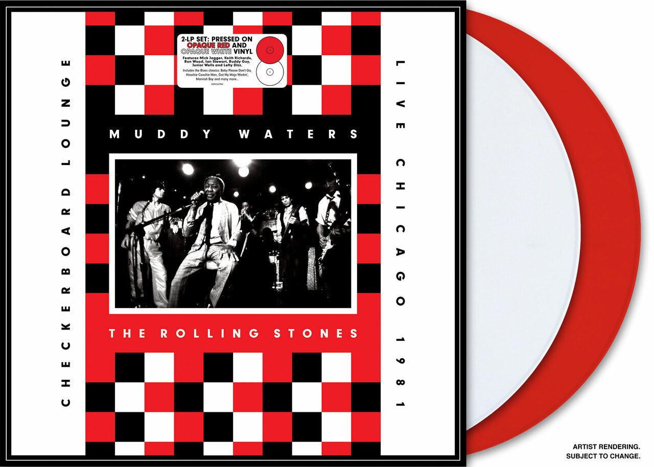 MUDDY WATERS / THE ROLLING STONES  'LIVE AT CHECKERBOARD LOUNGE CHICAGO 1981' 2LP (Red & White Vinyl)
