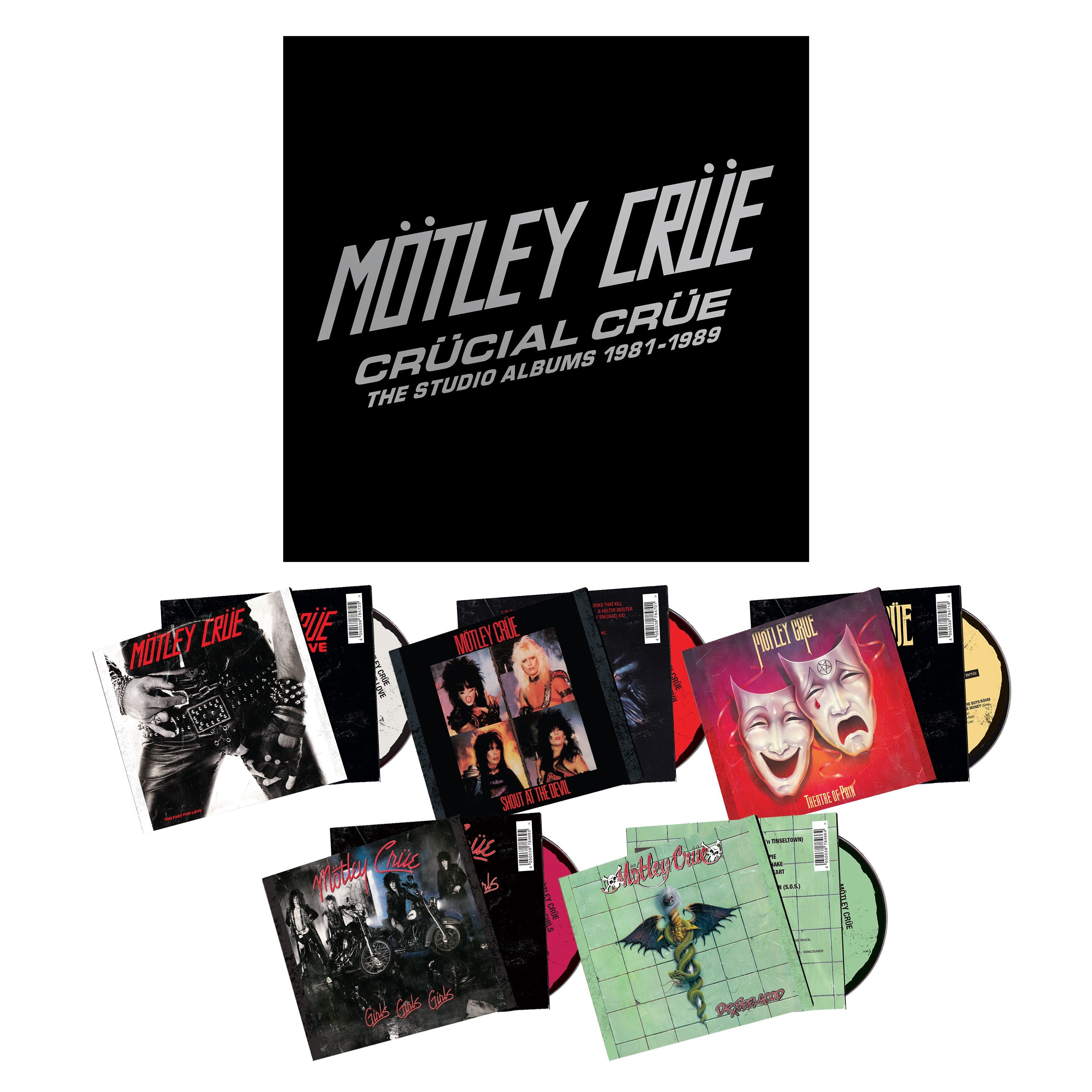 MOTLEY CRUE 'CRUCIAL CRUE - THE STUDIO ALBUMS 1981-1989' CD BOX SET