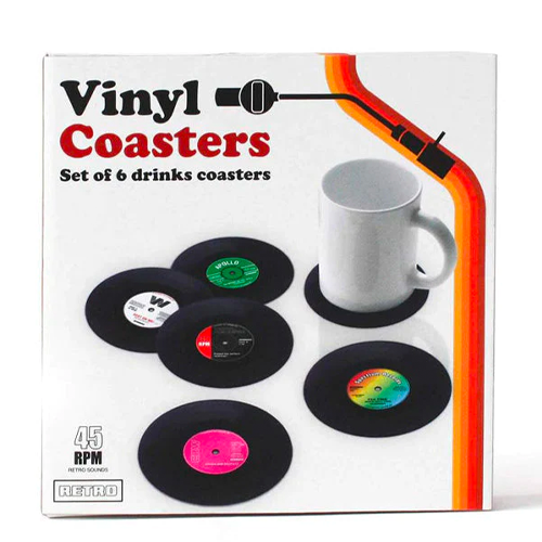 RETRO VINYL COASTERS