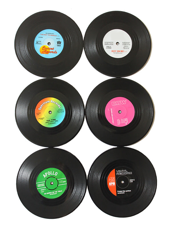 RETRO VINYL COASTERS